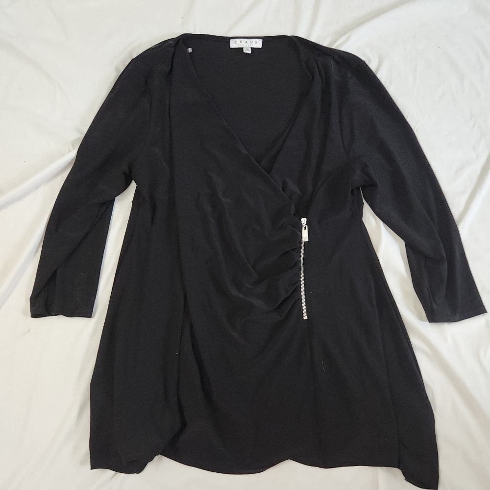 Chaus Women's Size XL Black blouse #G002